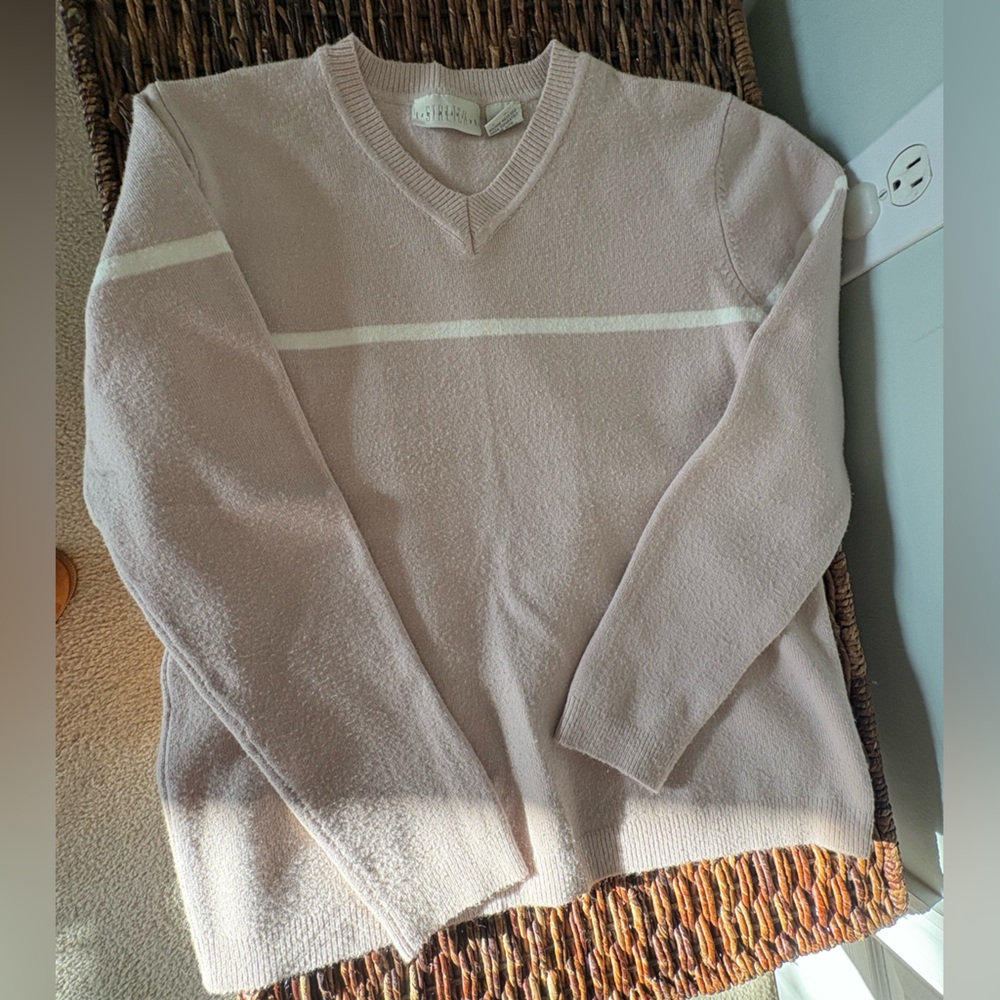 Light Pink V-Neck Sweater